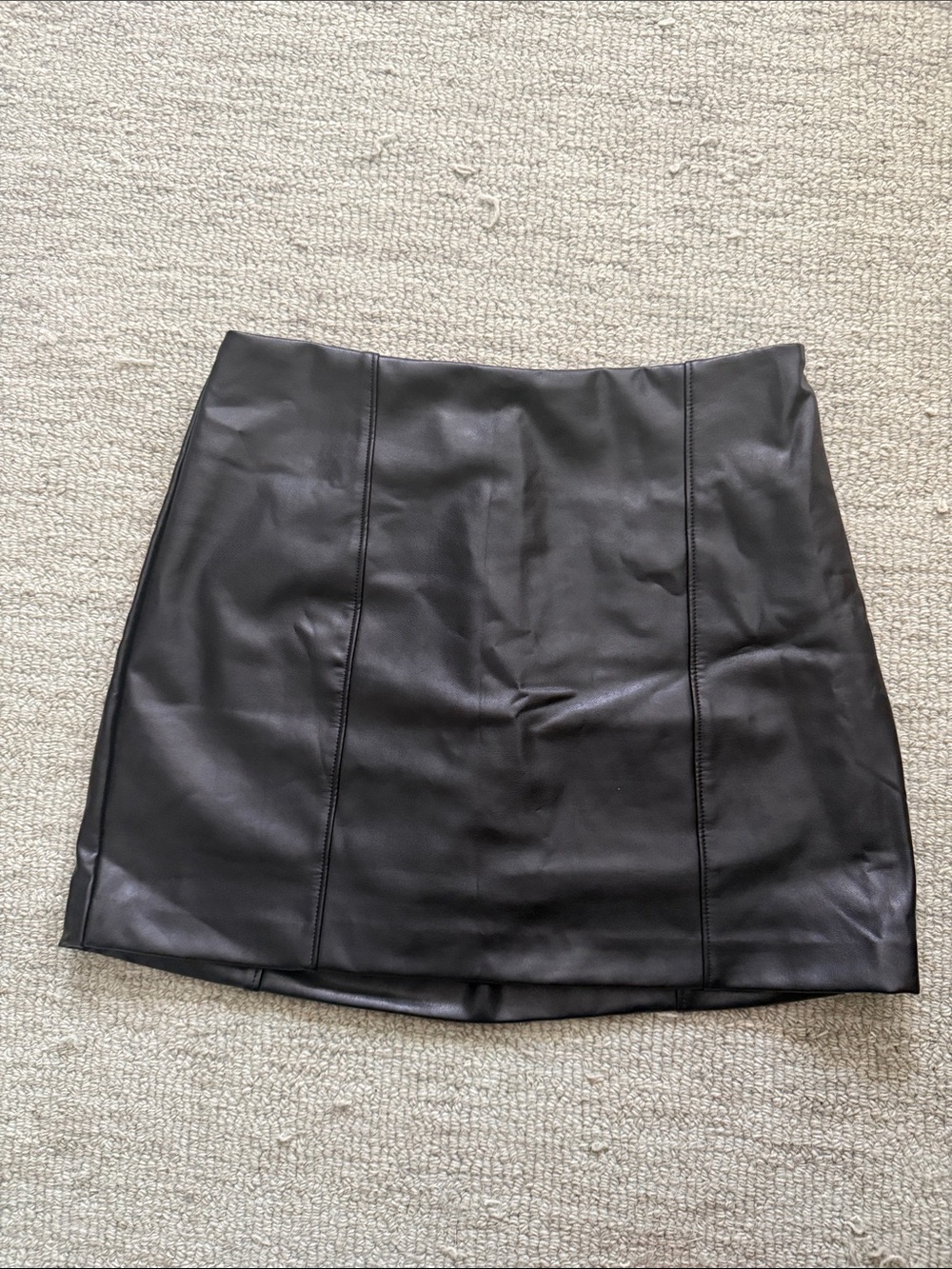 Abercrombie & Fitch faux leather mini skort